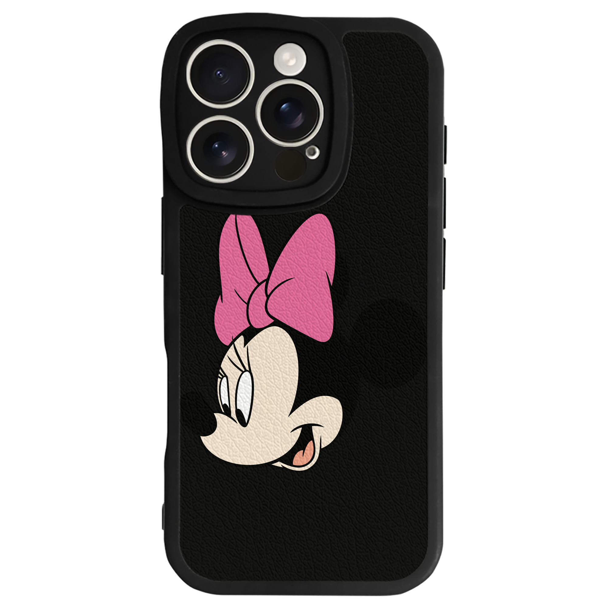 （画像用） ミッキーマウス Mickey Mouse 【iPhone 16シリーズ対応】シリコンスマホケース（レザー調） 材質：シリコン